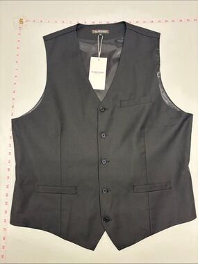 Men's Classic Black Dress Vest - party wedding formal prom office business
